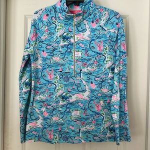 NWOT Lilly Pulitzer Aqua Cape Cod Popover Size Small